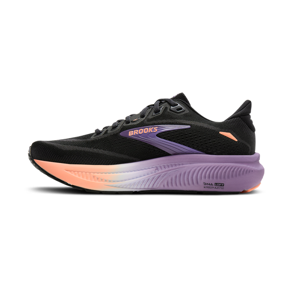 Brooks Women's Ghost 18 B Width Black/Mulled Grape/Peach