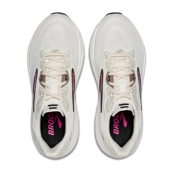 Brooks Women's Ghost 18 B Width Coconut/Coffee/Fuchsia