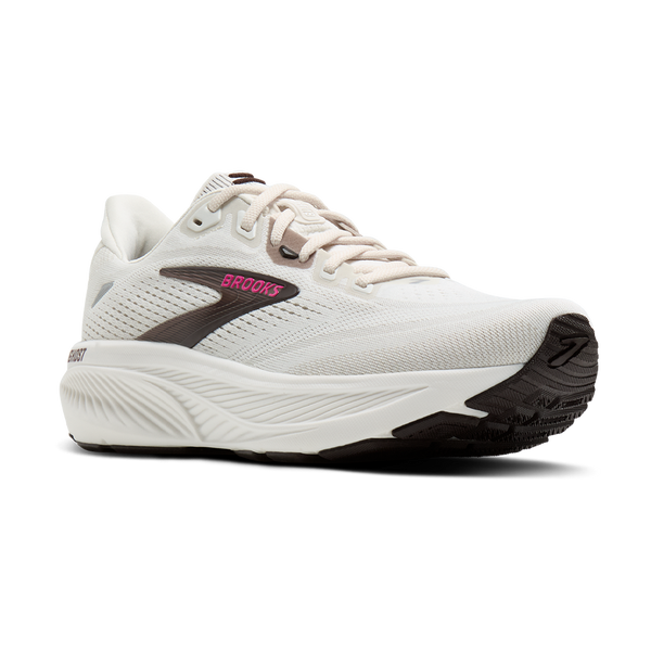 Brooks Women's Ghost 18 B Width Coconut/Coffee/Fuchsia