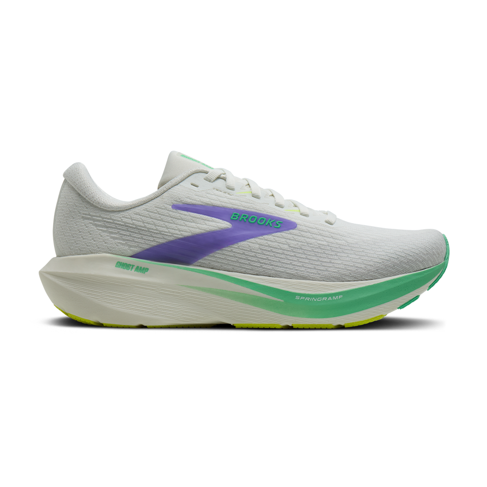 Brooks Women's Ghost Amp Grey/Grey/Paradise Green