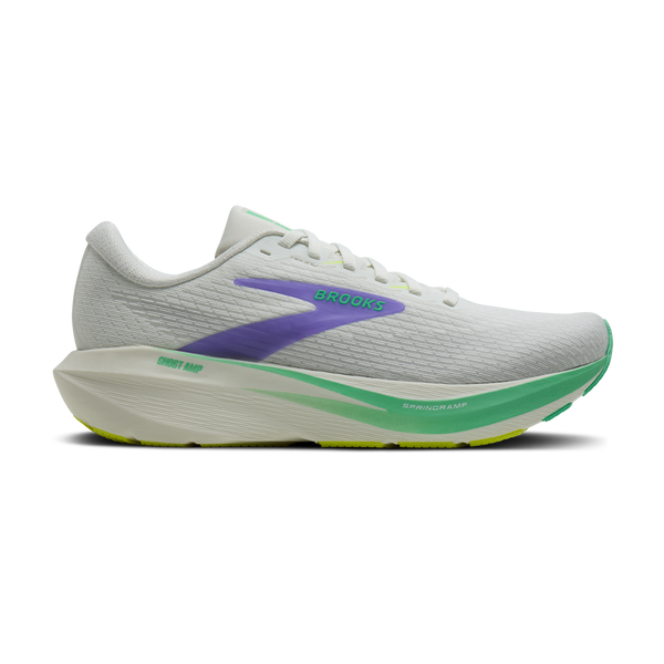 Brooks Women's Ghost Amp Grey/Grey/Paradise Green