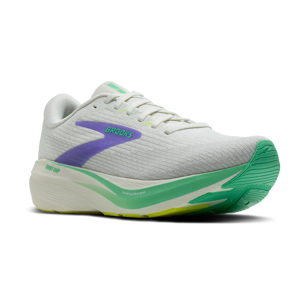 Brooks Women's Ghost Amp Grey/Grey/Paradise Green