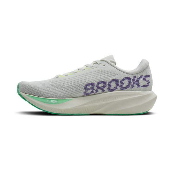 Brooks Women's Ghost Amp Grey/Grey/Paradise Green