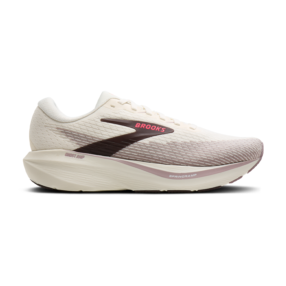 Brooks Women's Ghost Amp Arctic Wolf/Dove/Pink