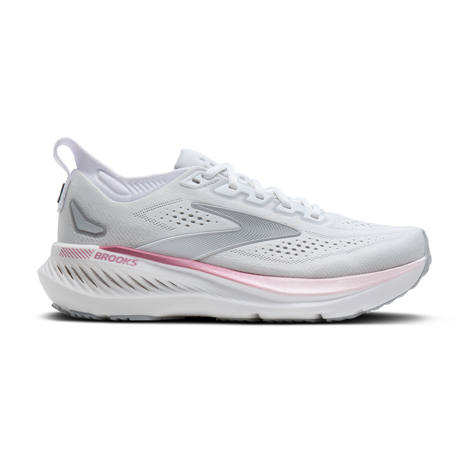 Brooks Women's Glycerin GTS 23 D Width White/Harbor Mist/Metallic