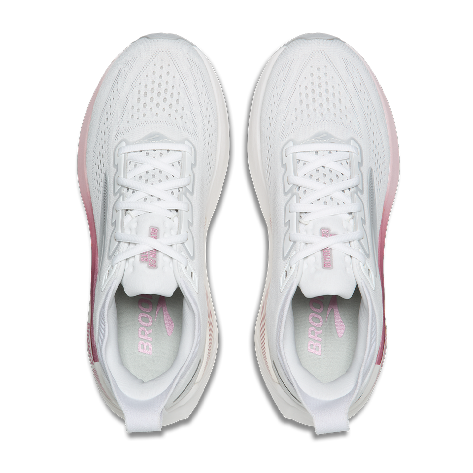 Brooks Women's Glycerin GTS 23 B Width White/Harbor Mist/Metallic