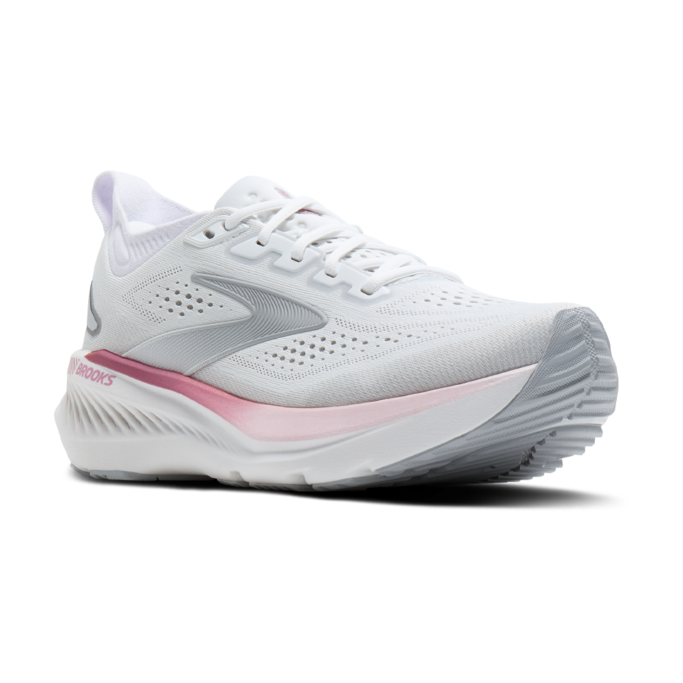 Brooks Women's Glycerin GTS 23 B Width White/Harbor Mist/Metallic