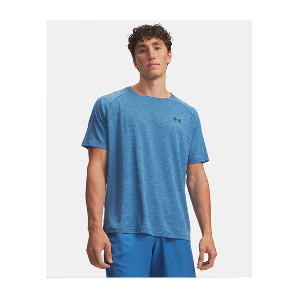 Under Armour Men's Tech Textured Short Sleeve Aegean Blue