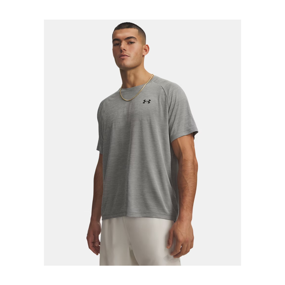 Under Armour Men's UA Tech Textured Short Sleeve Clay Green Main image