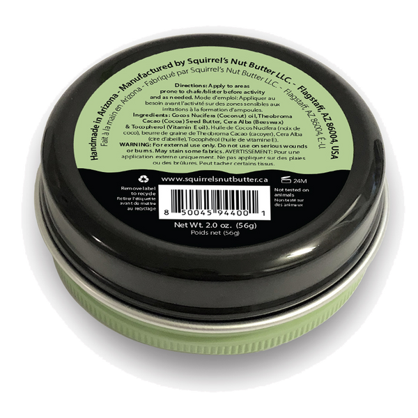 Squirrel's Nut Butter Anti-Chafe Blend 2.0oz Metal Tin