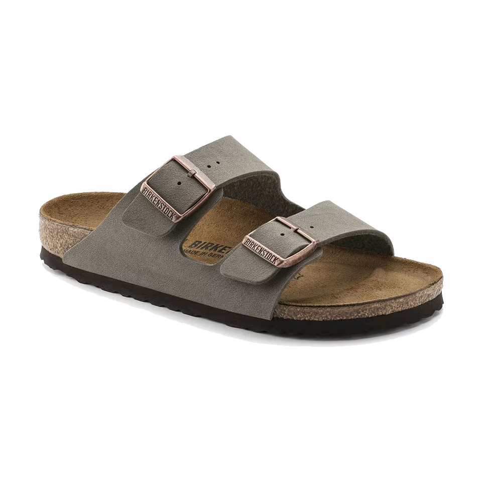 Birkenstock Arizona Birkibuc Regular Width Stone
