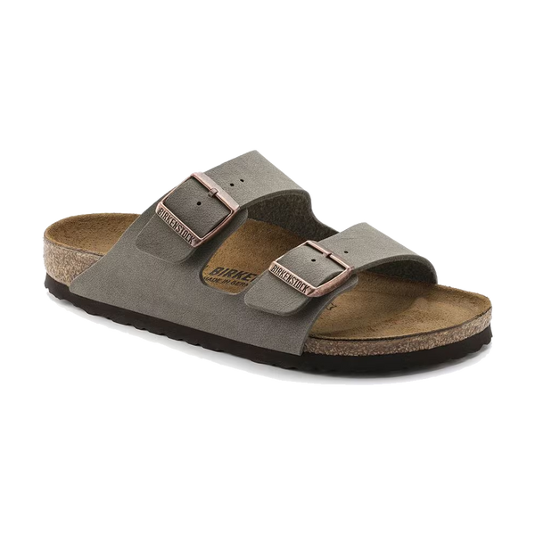 Birkenstock Arizona Birkibuc Regular Width Stone