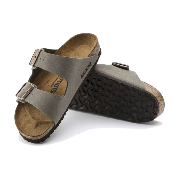 Birkenstock Arizona Birkibuc Regular Width Stone