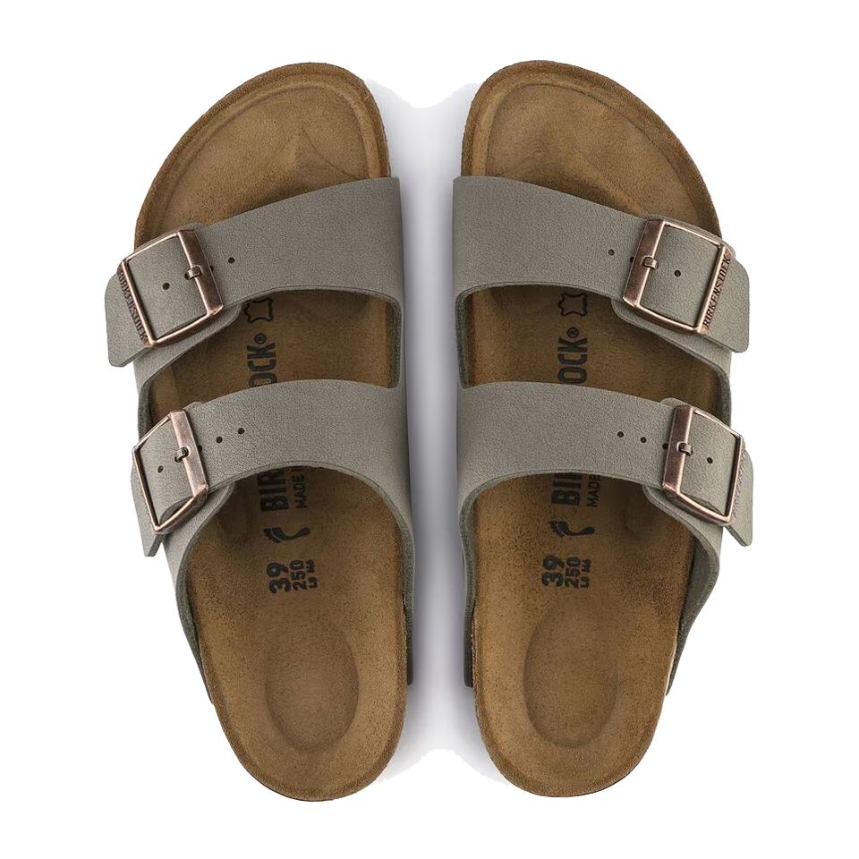 Birkenstock Arizona Birkibuc Regular Width Stone