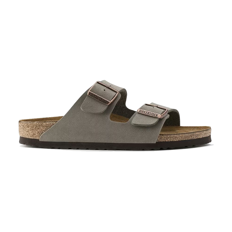 Birkenstock Arizona Birkibuc Regular Width Stone