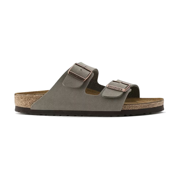 Birkenstock Arizona Birkibuc Regular Width Stone