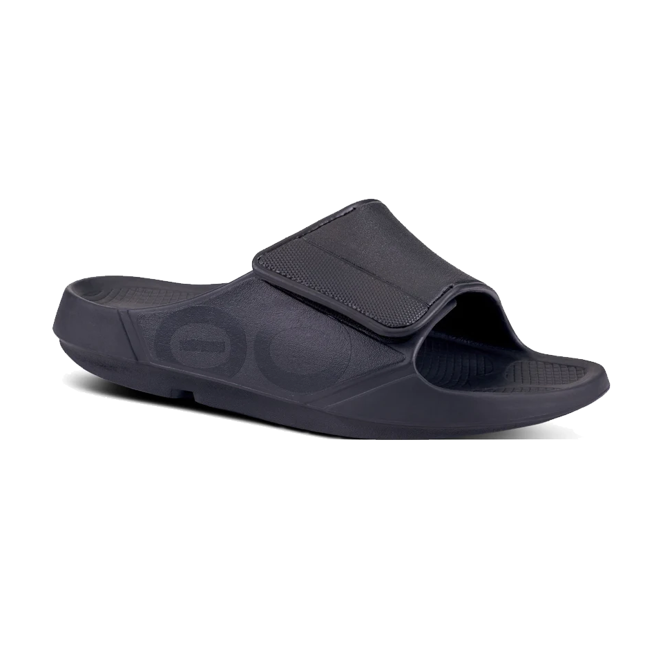 OOFOS Unisex OOahh Sport Flex Sandal Matte Black