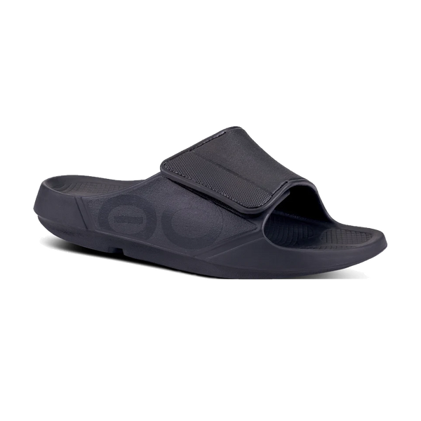 OOFOS Unisex OOahh Sport Flex Sandal Matte Black