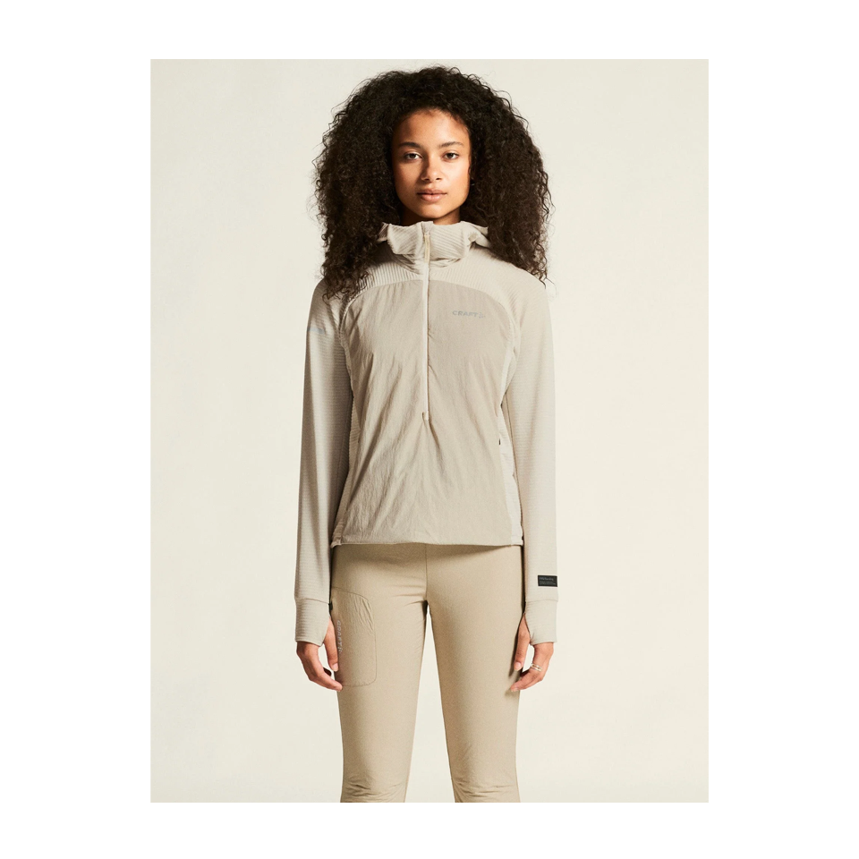 Craft Women's SubZ Light Hood Sweater Plaster