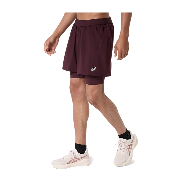 ASICS Men's ROAD 2in1 5" Short Dark Currant