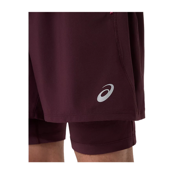 ASICS Men's ROAD 2in1 5" Short Dark Currant