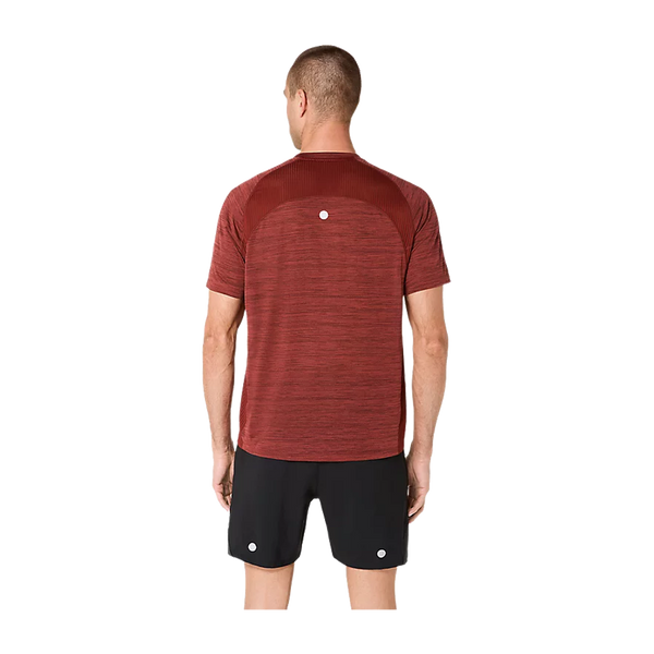 ASICS Men's ROAD SS Top Singed Red