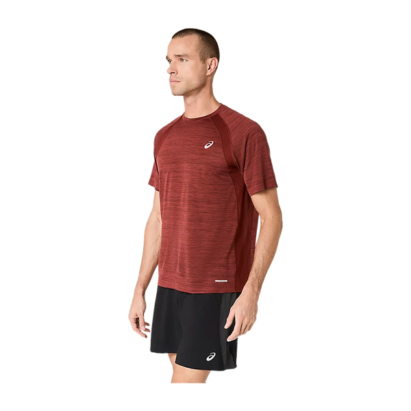 ASICS Men's ROAD SS Top Singed Red