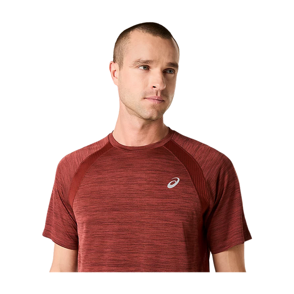 ASICS Men's ROAD SS Top Singed Red