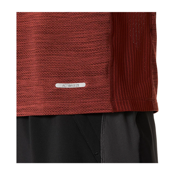 ASICS Men's ROAD SS Top Singed Red