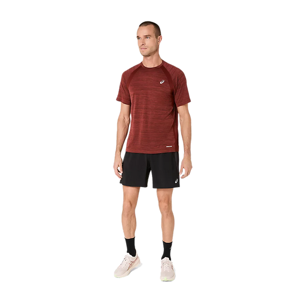 ASICS Men's ROAD SS Top Singed Red