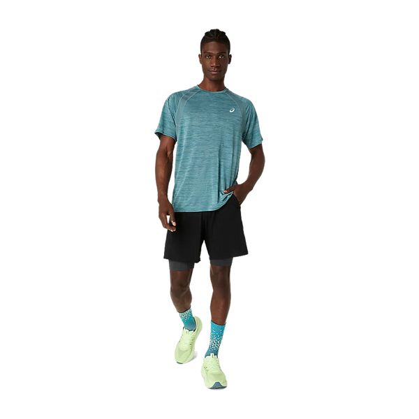 ASICS Men's ROAD SS Top Foggy Teal
