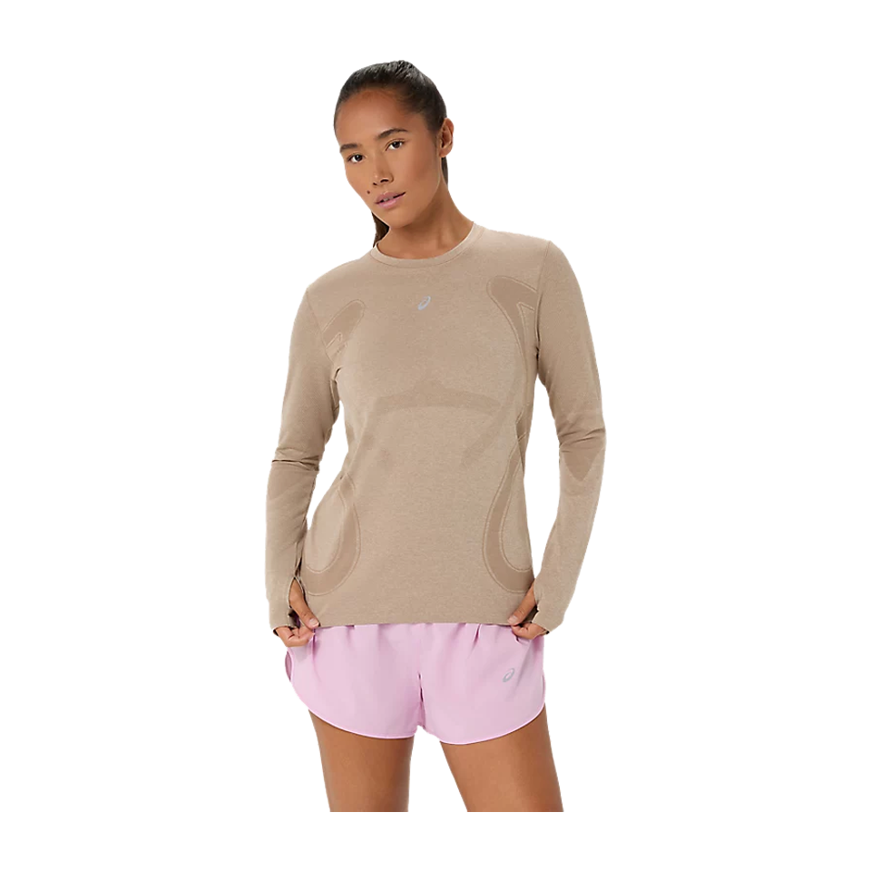 ASICS Women's ROAD Seamless LS Top Greige Main image