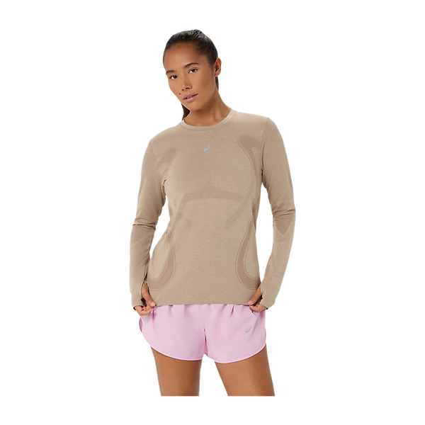 ASICS Women's ROAD Seamless LS Top Greige