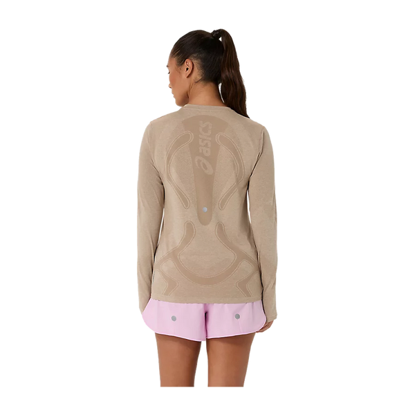ASICS Women's ROAD Seamless LS Top Greige