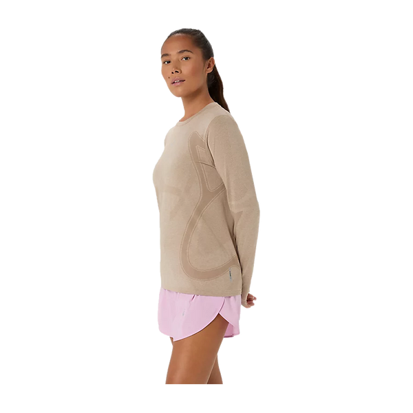 ASICS Women's ROAD Seamless LS Top Greige