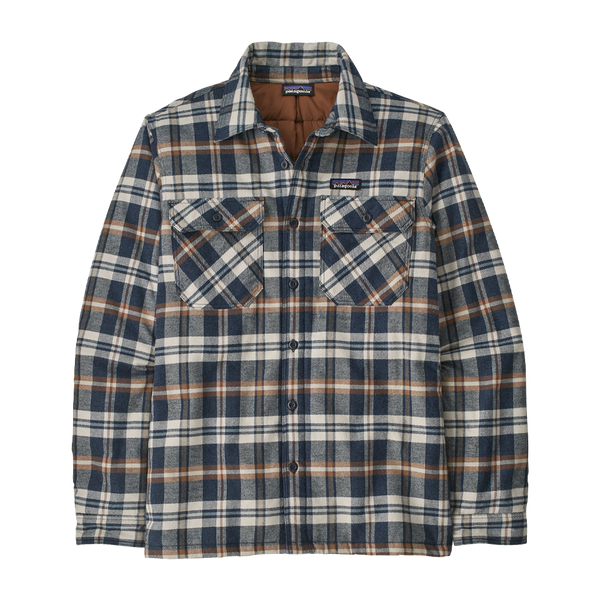 Patagonia Men's Insulated Organic Cotton Midweight Fjord Flannel Shirt Fields: New Navy