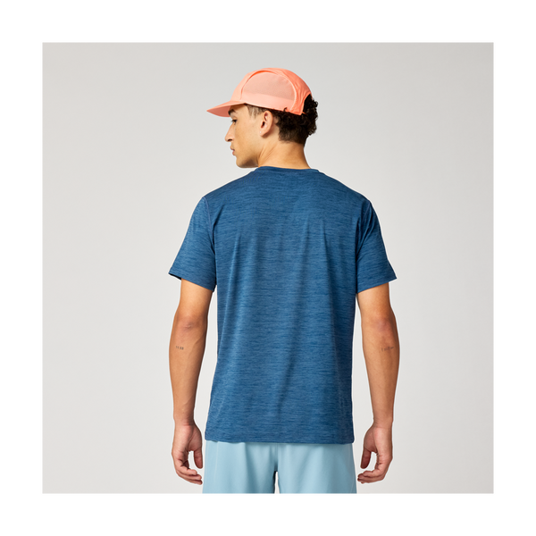Brooks Men's Luxe Short Sleeve Heather Indigo