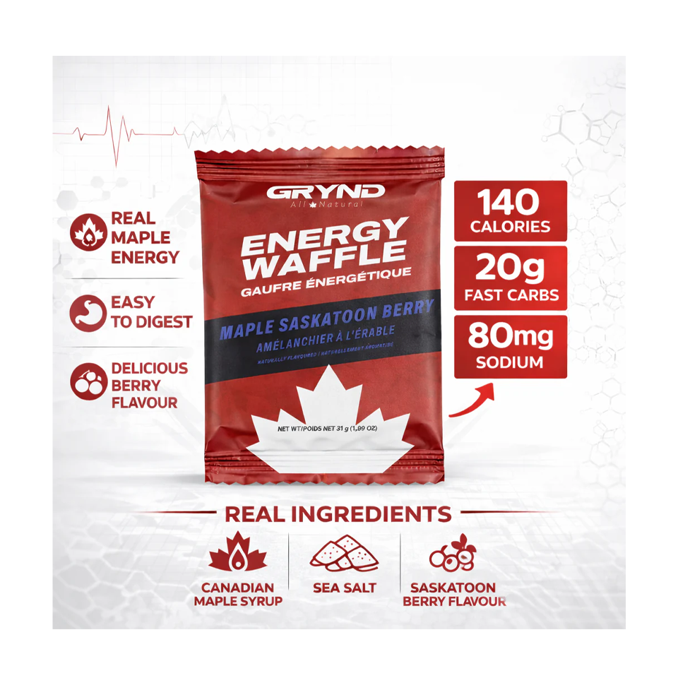 GRYND Energy Waffle Maple Saskatoon Berry