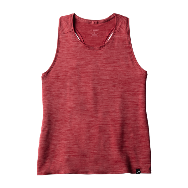 Brooks Women's Luxe Tank Heather Earth Red