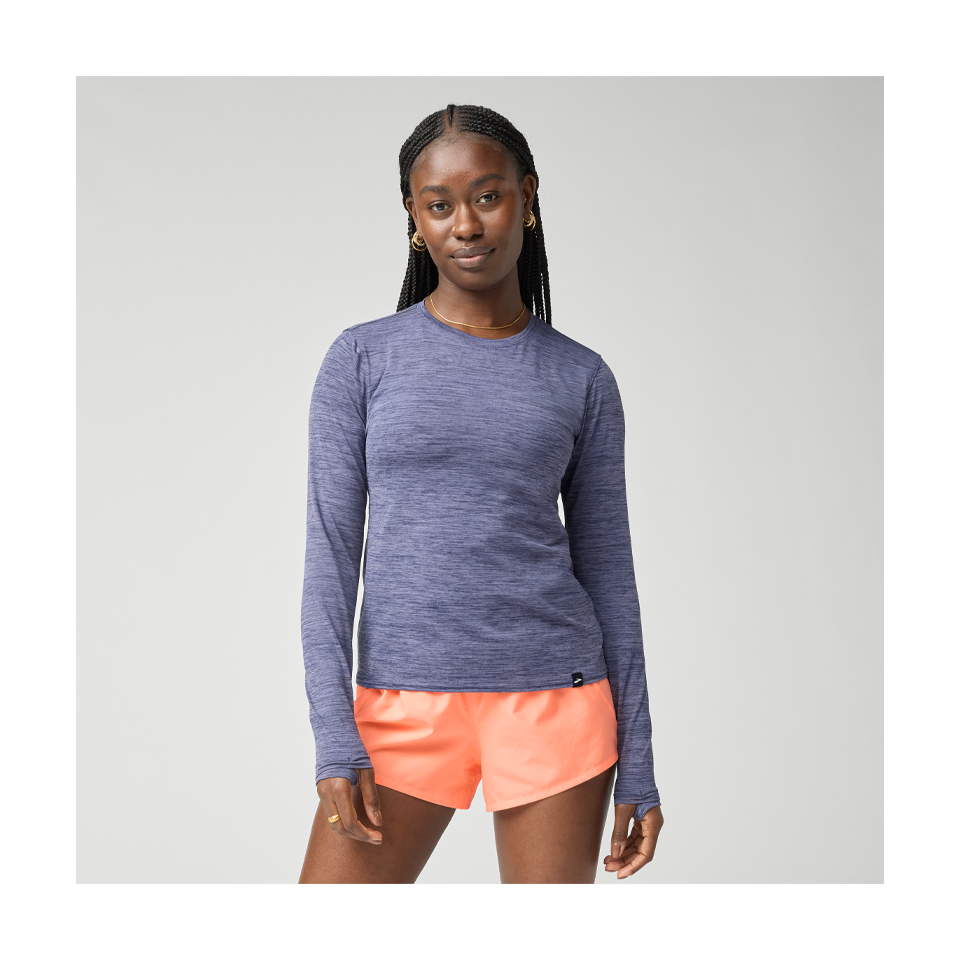 Brooks Women's Luxe Long Sleeve Heather Nightfall Main image