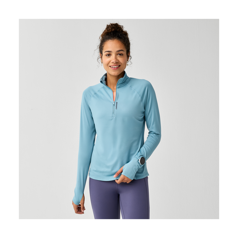 Brooks Women's Dash 1/2 Zip 3.0 Blue Haze Main image