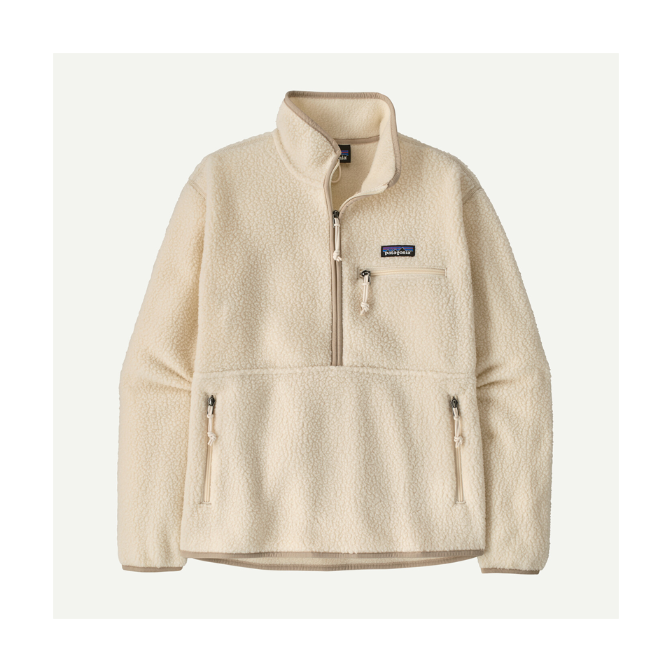 Patagonia Women's Retro Pile Marsupial Fleece Pullover Natural