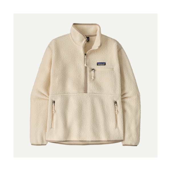 Patagonia Women's Retro Pile Marsupial Fleece Pullover Natural