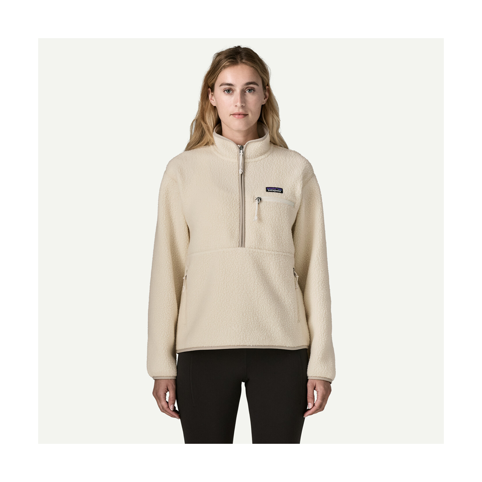 Patagonia Women's Retro Pile Marsupial Fleece Pullover Natural