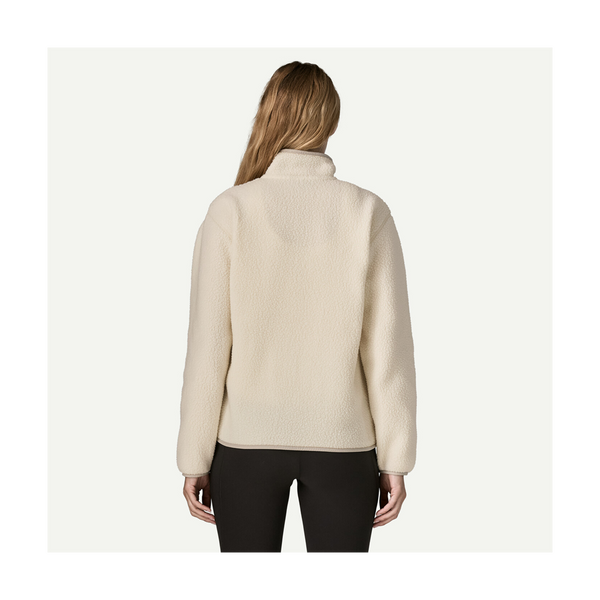 Patagonia Women's Retro Pile Marsupial Fleece Pullover Natural