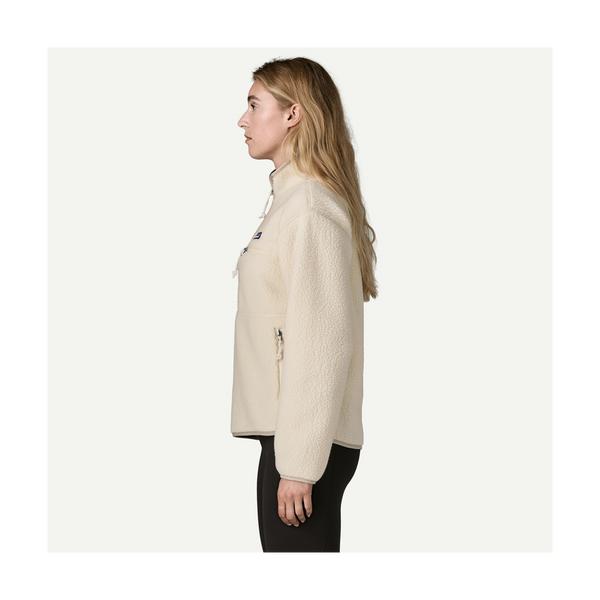 Patagonia Women's Retro Pile Marsupial Fleece Pullover Natural