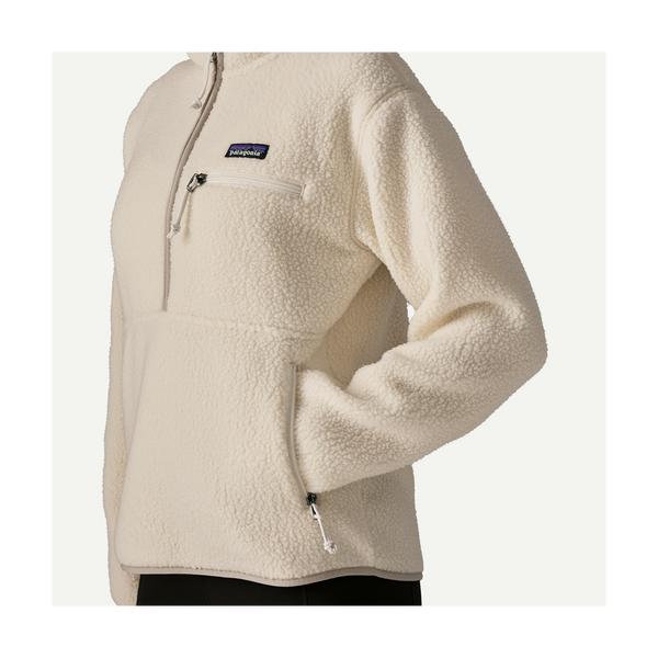Patagonia Women's Retro Pile Marsupial Fleece Pullover Natural