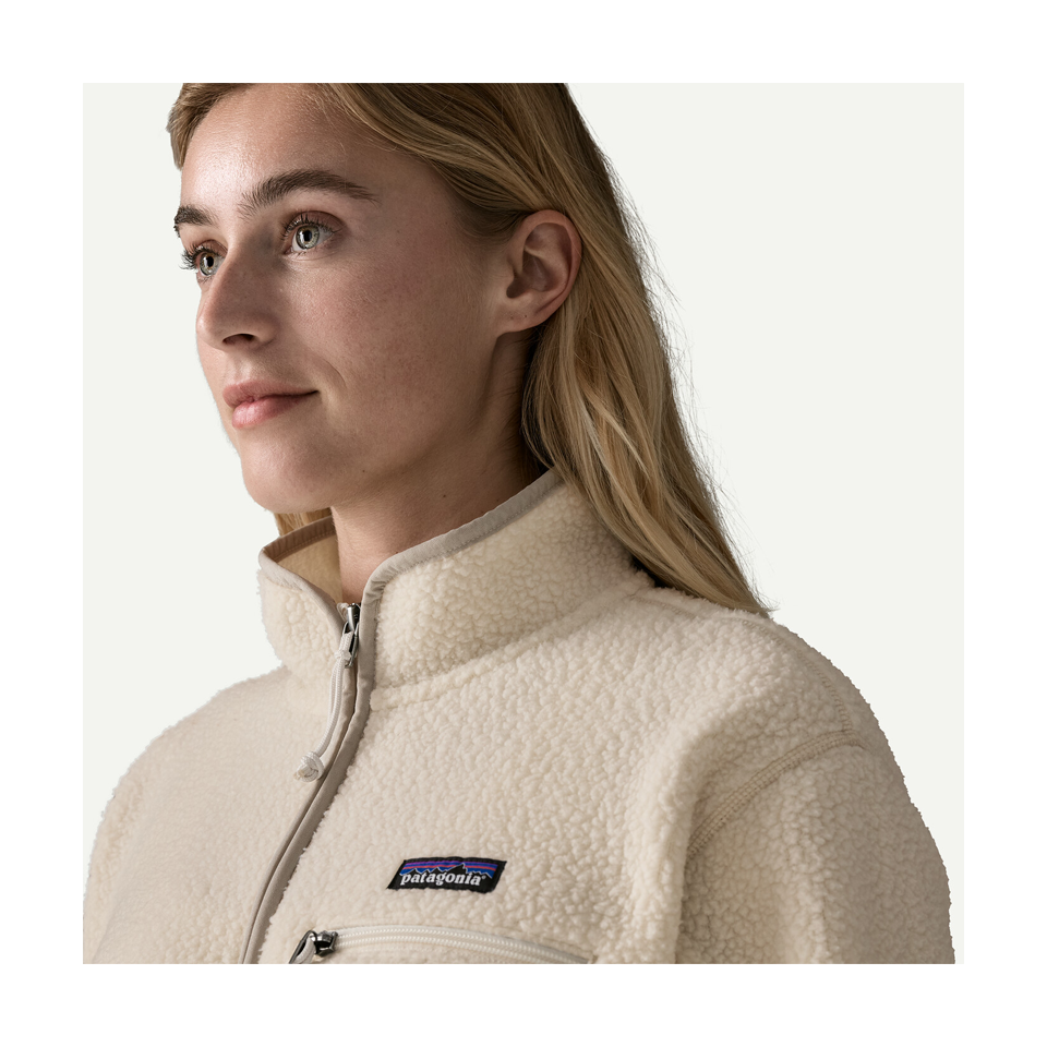 Patagonia Women's Retro Pile Marsupial Fleece Pullover Natural