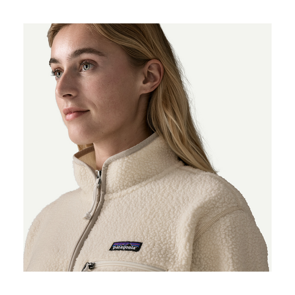 Patagonia Women's Retro Pile Marsupial Fleece Pullover Natural