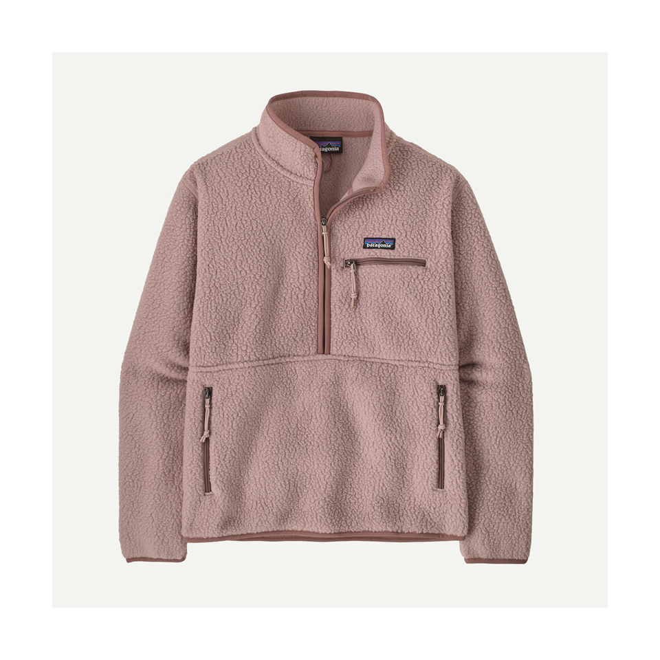Patagonia Women's Retro Pile Marsupial Fleece Pullover Stingray Mauve